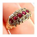 Edwardian 18ct Gold Ruby and Diamond Ring