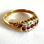 Edwardian 18ct Gold Ruby and Diamond Ring