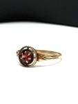 1917 Chester Garnet Gold Solitaire Ring