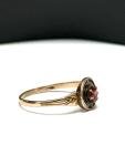 1917 Chester Garnet Gold Solitaire Ring