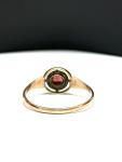 1917 Chester Garnet Gold Solitaire Ring