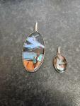 Antique Silver Butterfly Wing Pendants Set