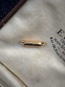 15ct Gold Antique Barrel Necklace Clasp, Victorian