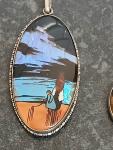 Antique Silver Butterfly Wing Pendants Set