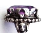 Vintage Sterling Silver Large Natural Amethyst Ring