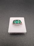 Victorian 15ct Gold Emerald Diamond Ring