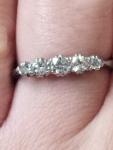 Antique Five-Stone Platinum Diamond Eternity Ring
