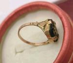 Victorian Mourning Ring with Initial 'P' - 9ct Gold