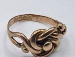 9ct Gold Victorian Lovers Knot Ring, 1899