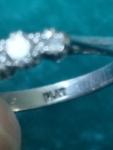 Antique Five-Stone Platinum Diamond Eternity Ring