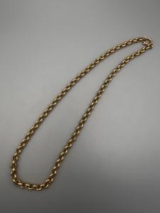 Vintage Rolled Gold Necklace with Chain