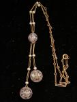 Vintage Art Deco Lavender Glass Drop Necklace