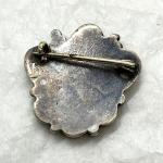 Vintage Silver Moonstone Brooch Antique Costume Jewelry