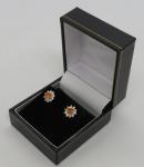 Vintage Art Deco Sterling Silver Flower Stud Earrings