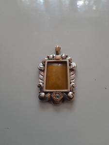 Gold and Silver Antique Picture Locket Pendant