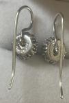 Vintage Sterling Silver Drop Earrings with Paste