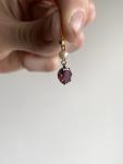 Victorian Pearl and Garnet Drop Earrings Pair