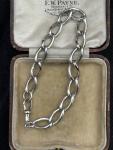 Victorian Sterling Silver Long Albert Chain Bracelet