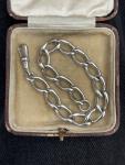 Victorian Sterling Silver Long Albert Chain Bracelet