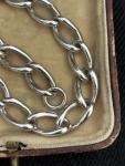 Victorian Sterling Silver Long Albert Chain Bracelet