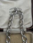 Victorian Sterling Silver Long Albert Chain Bracelet