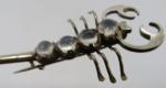 Victorian Silver Moonstone Scorpion Brooch