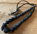 Whitby Jet Graduated Carved Bead Necklace