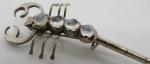Victorian Silver Moonstone Scorpion Brooch