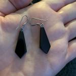 Victorian Whitby Jet Earrings, 2.5 cm