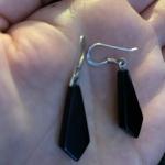 Victorian Whitby Jet Earrings, 2.5 cm