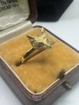 15ct Gold Fox Head Ring with Diamond Eyes