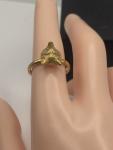 15ct Gold Fox Head Ring with Diamond Eyes