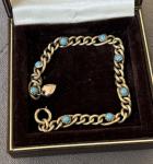Victorian Brass Bracelet with Turquoise Accents