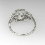 Art Deco 14K White Gold Diamond Wedding Ring
