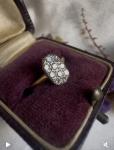 Vintage Art Deco Diamond Panel Ring in 18ct Gold