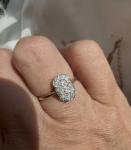 Vintage Art Deco Diamond Panel Ring in 18ct Gold