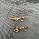 Antique 9ct Gold Screw Back Drop Earrings