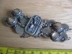 Victorian Sterling Silver Shell Bracelet with Koi Clasp