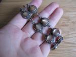 Victorian Sterling Silver Shell Bracelet with Koi Clasp
