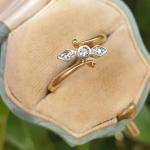 Vintage Art Deco 14k Gold Diamond Engagement Ring