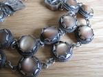 Victorian Sterling Silver Shell Bracelet with Koi Clasp