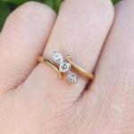 Vintage Art Deco 14k Gold Diamond Engagement Ring
