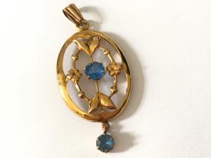 Edwardian 1900s 9ct Rolled Gold Lavalier Necklace