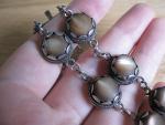 Victorian Sterling Silver Shell Bracelet with Koi Clasp