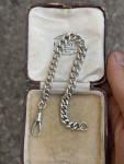 Victorian Sterling Silver Albert Chain Bracelet