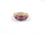 1910 Birmingham Hallmarked Ruby & Diamond Ring