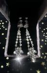 Vintage Diamante Drop Earrings with Screw Back
