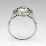 Art Deco Round Cut Diamond Halo Engagement Ring
