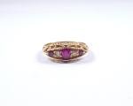 1910 Birmingham Hallmarked Ruby & Diamond Ring