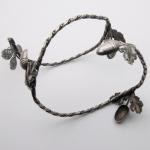Continental Silver Acorn Dragonfly Bangle